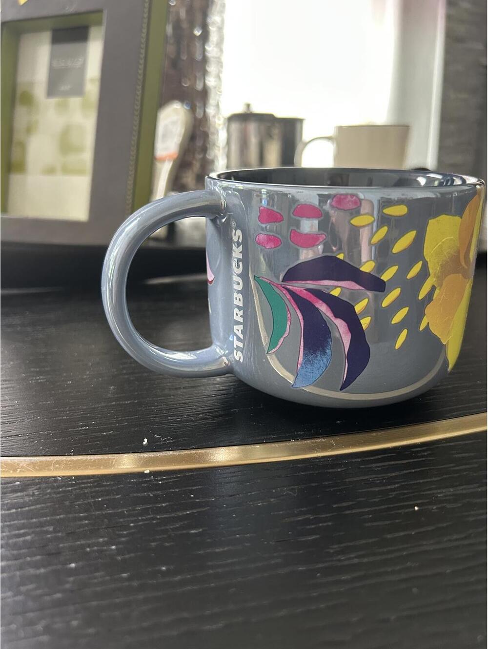Starbucks Colorful Floral Ceramic Coffee Mug - 14 fl oz